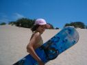 Gio y su tabla de SANDBOARD - Galer�a de fotos de www.MardelasPampas.com.ar - enviada por Adriana 